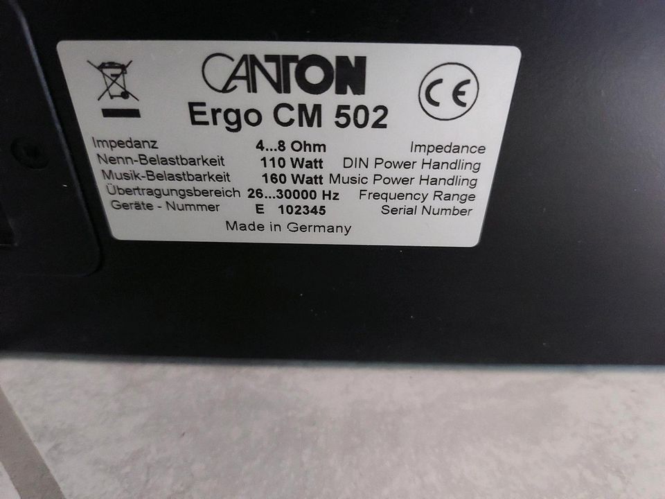 Canton Ergo CM 502 Center Lautsprecher in Niestetal