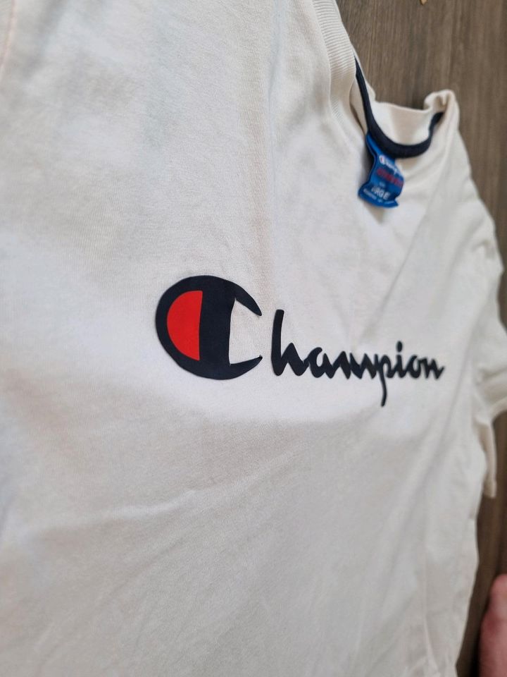 Gr. L Herren Champion Tshirt T-shirt T shirt weiß in Ravensburg