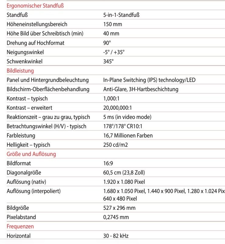 Fujitsu Display B24-8 TE Pro in Hirschaid