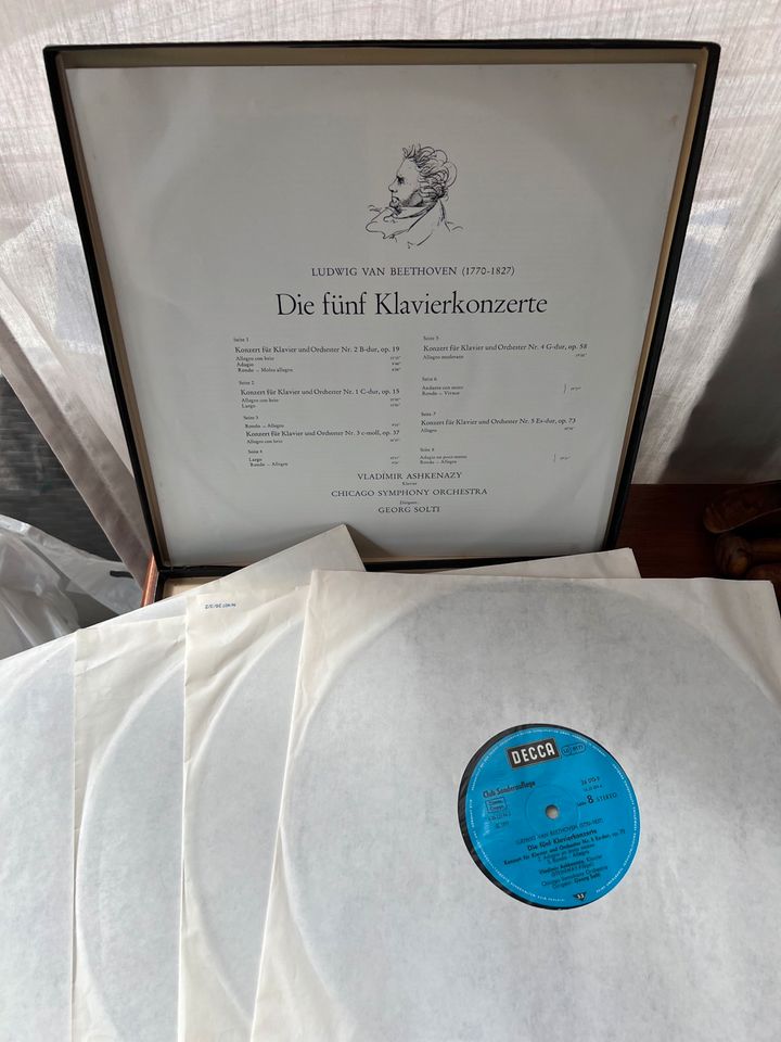 Beethoven Die 5 Klavierkonzerte Vladimir Ashkenazy Chicago Vinyl in Rabenholz