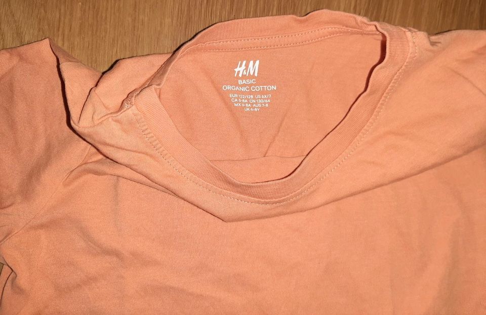 H&M Baumwolle T-Shirt Gr. 122/128, Orange in Heilbronn