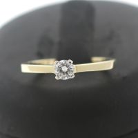 Bicolor Solitär Brillant Gold Ring 585 14 Kt Weißgold 0,23 Ct Innenstadt - Köln Altstadt Vorschau