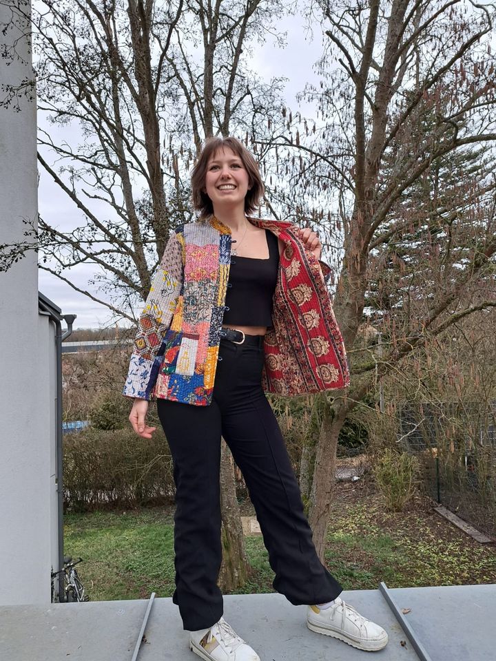 Hochwertige Patchwork Style Jacke aus Baumwolle, Doppelseitig! in Straubing