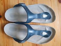 Birkenstock Gizeh Leder Gr. 40 normal dunkelblau weiß Sachsen - Görlitz Vorschau