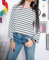 Mango Langarmshirt Pullover Schlagärmel Flügelärmel Hippie Streif Bayern - Kempten Vorschau