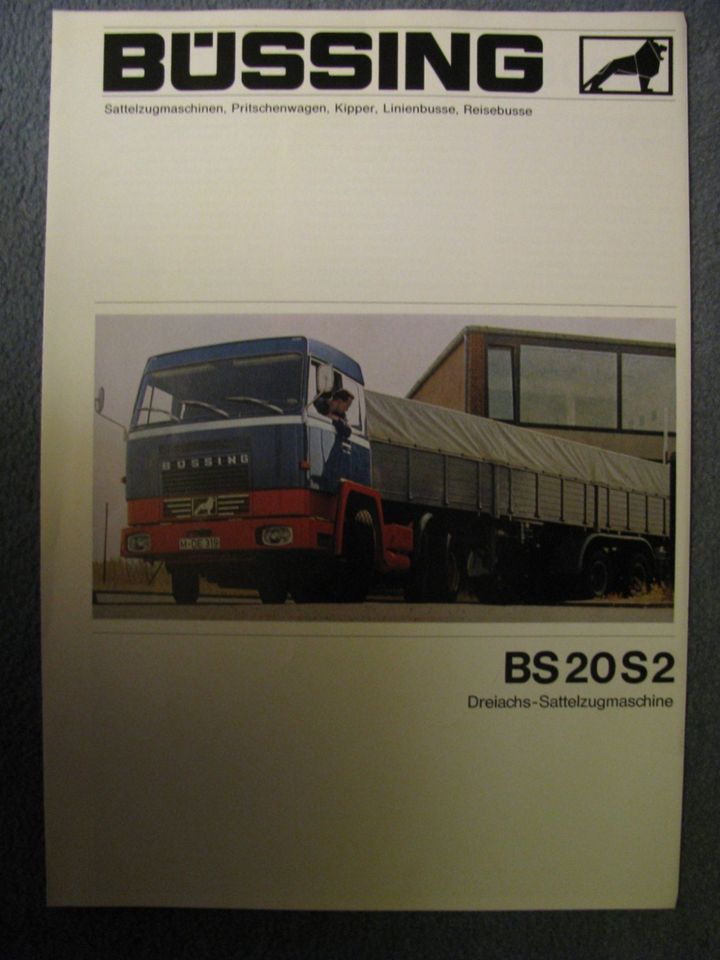 Büssing Original Prospekt BS 20S2 Dreiachs-Sattelzug von 1969 in Braunschweig