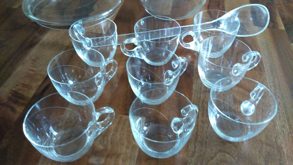Bowle Set aus Glas - Vintage - Topf + 10 Gläser + Kelle - Top in Offenburg