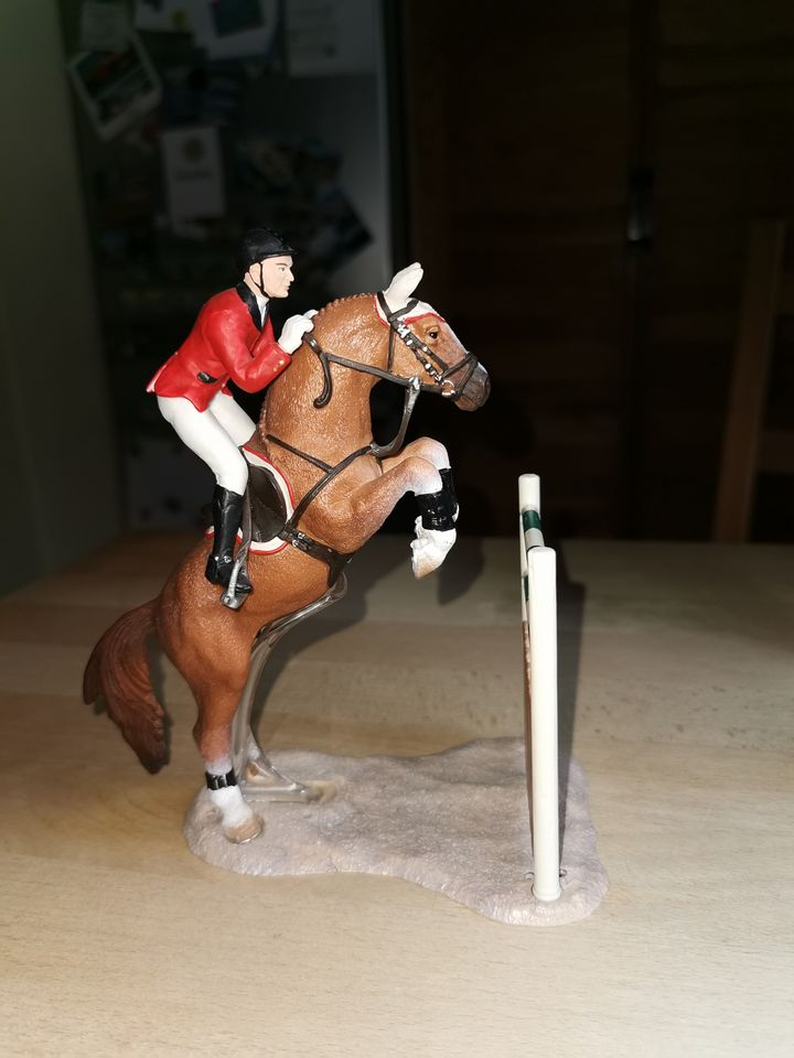 Schleich 42026 Springreiter mit Hindernis Halter & OVP in Bad Gandersheim