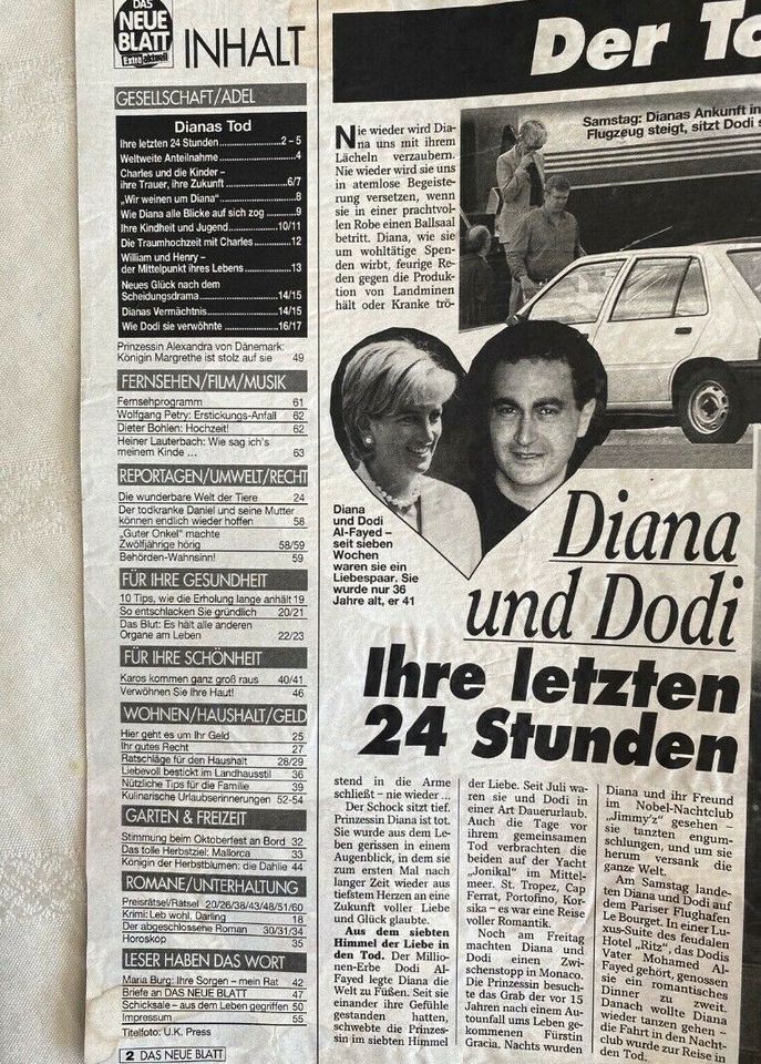 Magazin Das neue Blatt 1997 Lady Diana Prinzessin Zeitschrift in Neusäß