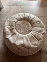 Pouf aus Leder weiß aus Marokko Sitzpouf Bayern - Scheidegg Vorschau