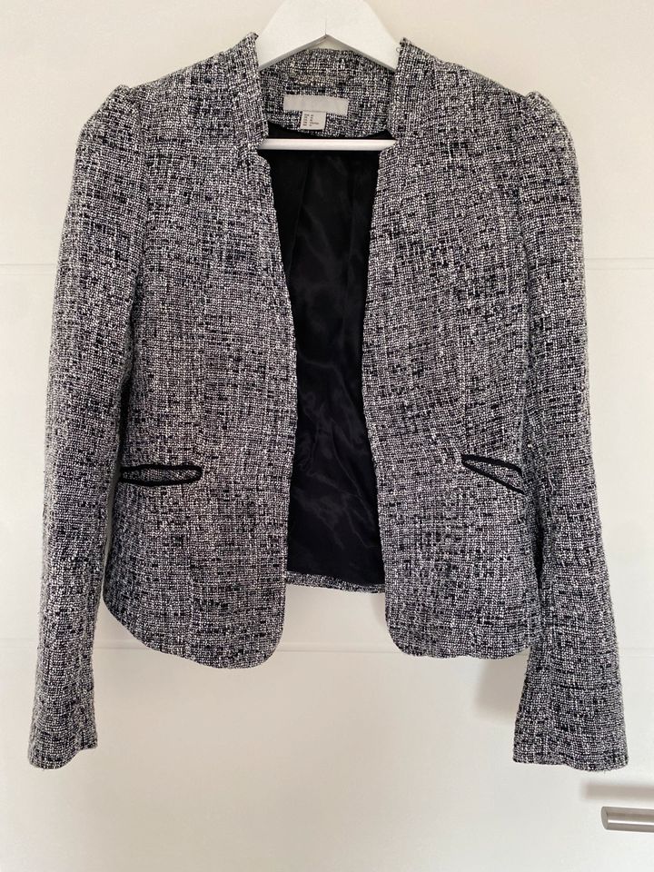 H&M Blazer Jacke schwarz weiß M in Köln