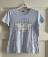 ARMANI JEANS T Shirt lavendel lila blau 42 S 36 glitzer Y2K Top Nordrhein-Westfalen - Neuss Vorschau