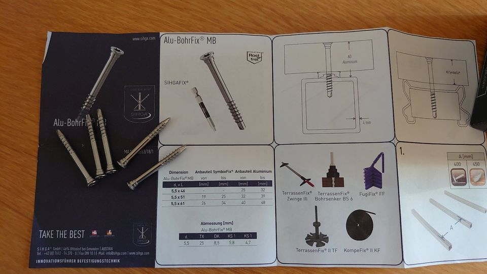 SIHGA Alu-BohrFix MB 5,5x46 Montagepack in Tacherting