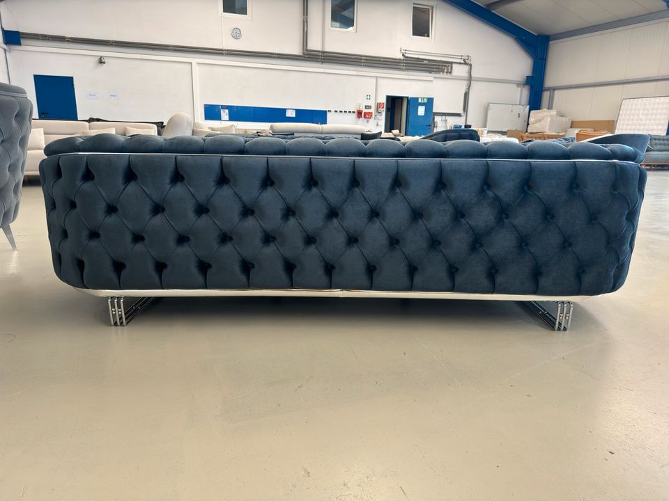 Einzelstück Sonderpreis (Gloria Couch) Chesterfield Couch - Sessel Chester Sofa Gästezimmer Wohnlandschaft Polstersofa Wohnzimmer QMLager in Ursensollen