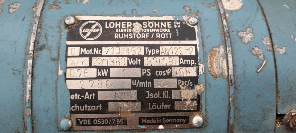 Elektromotor, 380 Volt Motor, Loher Söhne GmbH in Neetze
