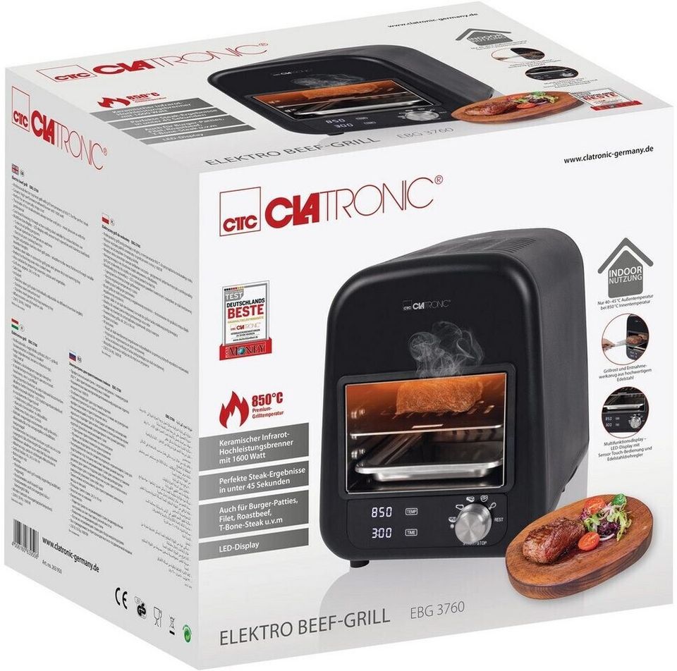 Clatronic Elektro Beef-Grill bis zu 850°C, 1600W in Köln