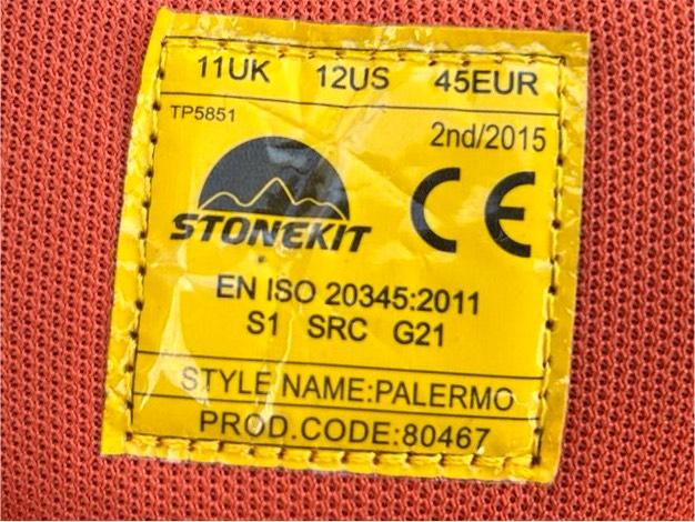 Sicherheitsschuhe StoneKit S1 Palermo Gr 45 NEU ungetragen in Egmating