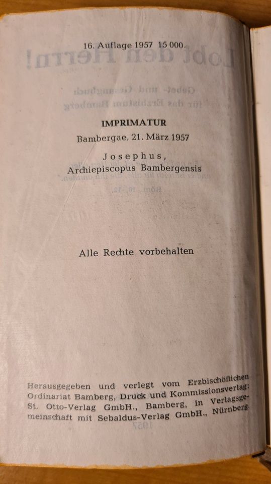 Altes Gesangbuch 1957 und Neues Testament 1969 für Sammler in Nandlstadt