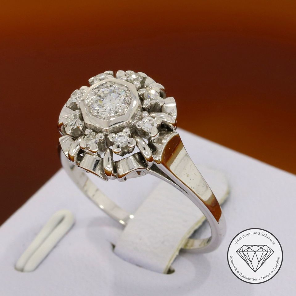 M*189892 Wert 2.200,- Diamant Brillant Ring 585 Gold 14 KT XXYY in Essen