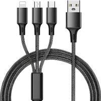 3-in-1-Universal-Ladekabel, USB Typ C Micro-USB und Telefon-Schne Berlin - Charlottenburg Vorschau