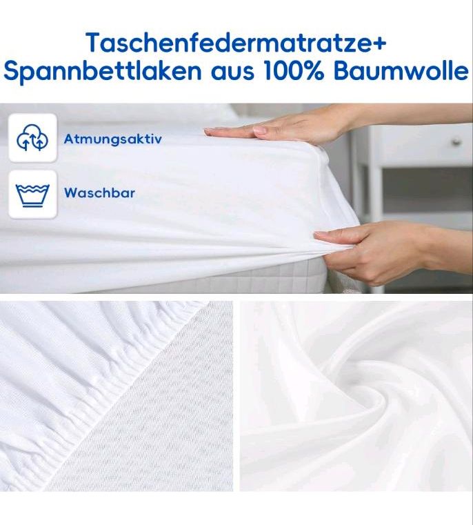 Nagelneue Taschenfederkernmatratze 90x200 unbenutzt in Emskirchen