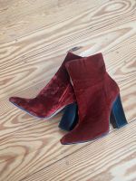 Schuhe samt rot Stiefeletten Halbstiefel Absatz vintage burlesque Pankow - Weissensee Vorschau