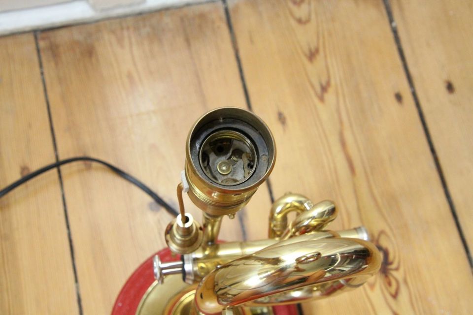 Trompetenlampe Tischleuchte Pocket Gold Rot Vintage Retro #55 in Berlin