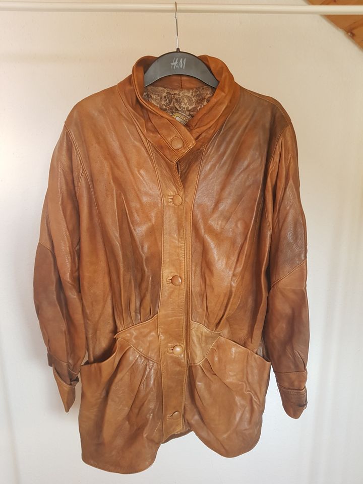 Vintage Echtlederjacke, Original 80er Jahre in Freiburg im Breisgau