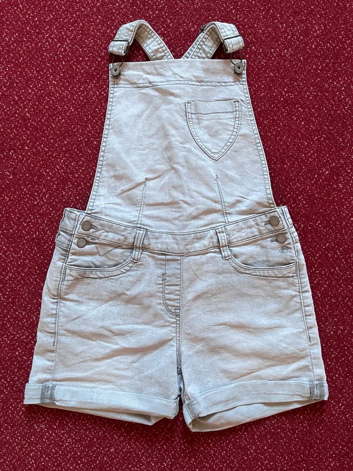 S.Oliver Gr.164 Jeans Latzhose Shorts Hellgrau in Senftenberg