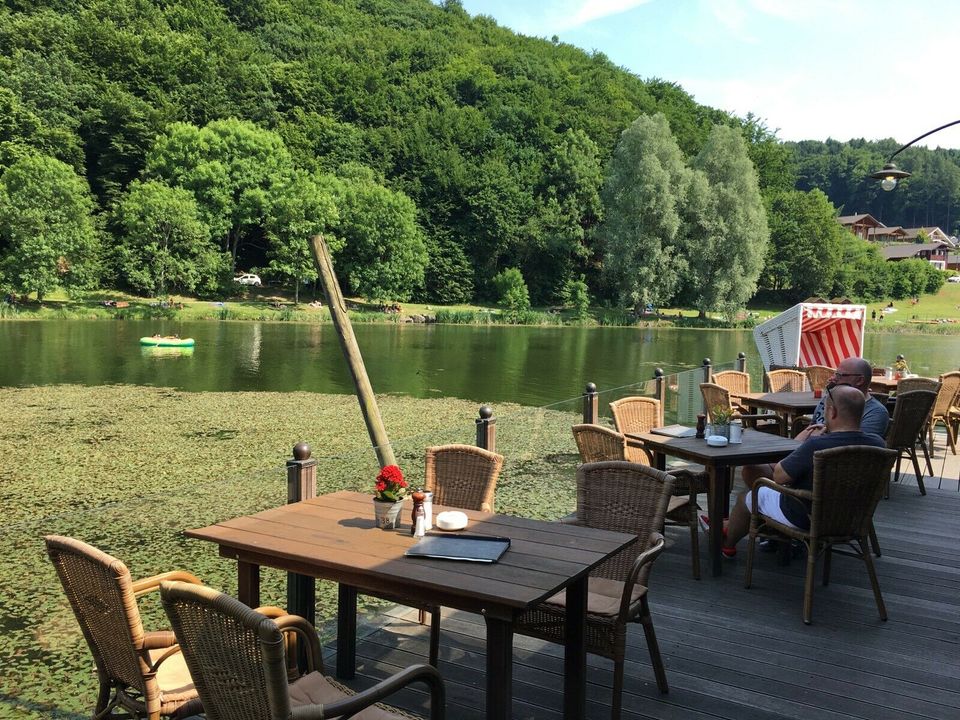 Vulkaneifel Wandern Schwimmen Waldsee Laacher See in Rieden