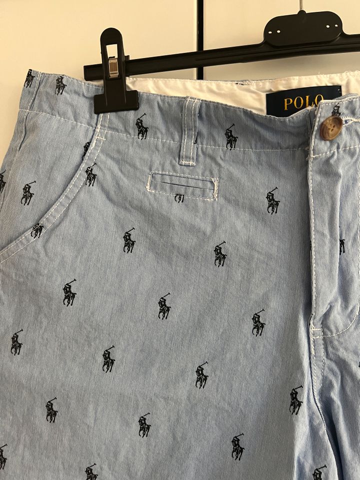 Ralph Lauren Shorts hellblau Herren Gr. 38 Logo Logomania in München