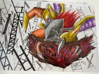 Gemaltes Graffiti Bild von Digimon War Greymon Nordrhein-Westfalen - Wesseling Vorschau