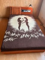 Jugendbett antik 220x120x43 cm mit Radio und Lampe Saarbrücken-West - Klarenthal Vorschau