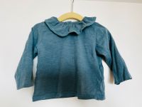 Bluse Baby Langarm Petit Bateau Rüschen Kragen blau Oberteil 74 Baden-Württemberg - Affalterbach   Vorschau