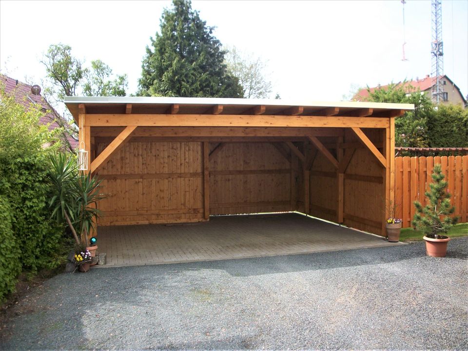 Zimmerei, Holzbau, Carport, Terrassenüberdachung, Balkon, Holz in Werdau