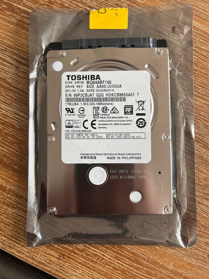 toshiba mq04abf100 1tb für pc und ps4 Festplatte in Weidenberg