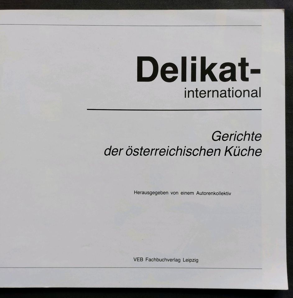 DDR Heft Delikat International Gerichte d. österreichischen Küche in Bad Doberan