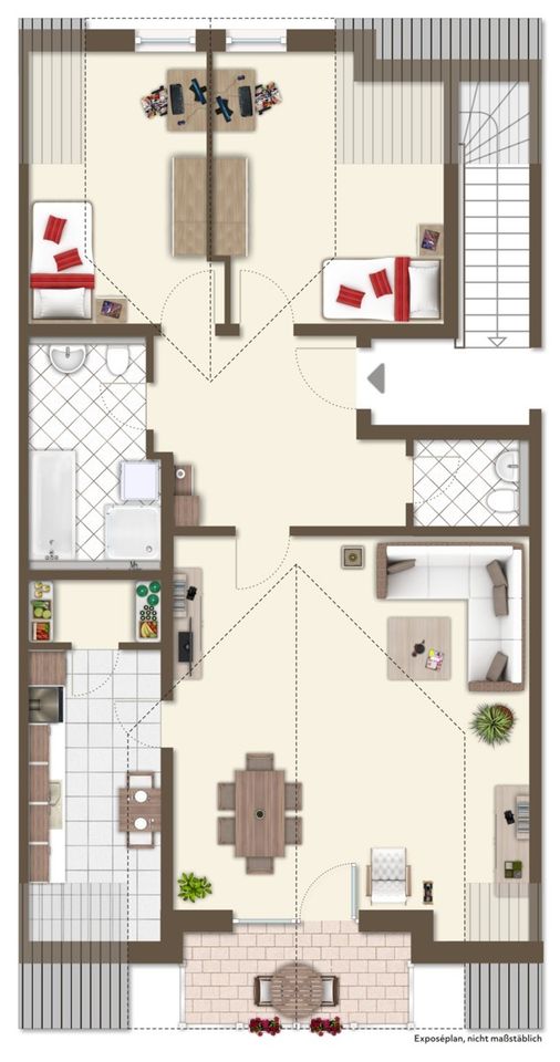 Tolle Gelegenheit. Moderne 3-Zimmer-Dachgeschosswohung in zentraler Lage von Ansbach in Ansbach