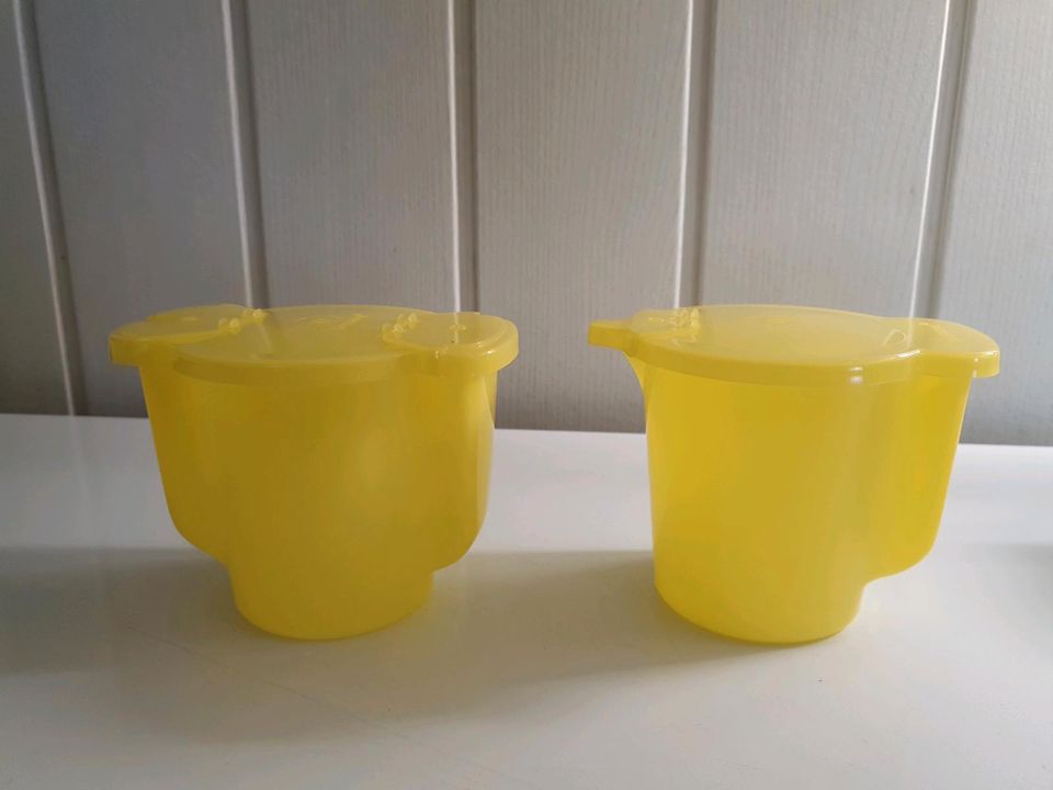 Zucker und Milchkännchen Neu Gelb Tupperware in Ilsede