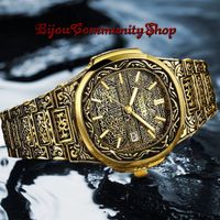 Quarzuhr Luxus Retro Antik goldene Edelstahl Uhr Unisex Brandenburg - Königs Wusterhausen Vorschau