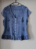 Bluse süss Jeansoptik Vintage V Neck 40 sehr hübsch Bayern - Weidenbach Vorschau