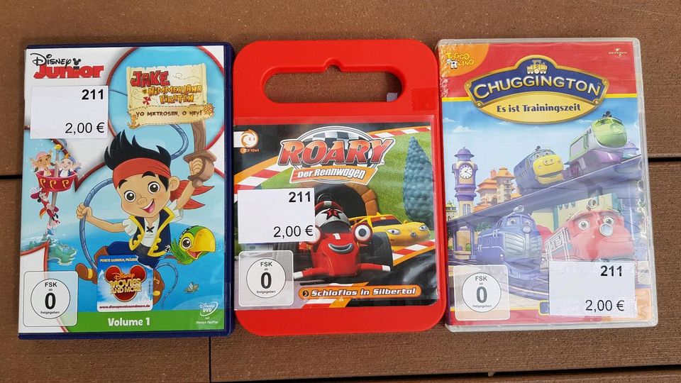 DVDs Chuggington, Roary, Jake und die Nimmerlandpiraten in Marlow