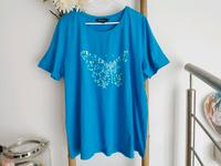 XXL 50 52 Ulla Popken Shirt T-Shirt blau Schmetterling Strass Sachsen-Anhalt - Genthin Vorschau