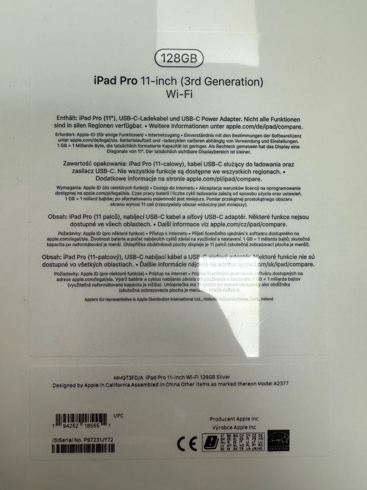 iPad Pro 11-inch 3rd Generation 128GB Wi-Fi *** Neu Nagelneu in Oberhausen