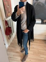 Zara Strickjacke Classy Poncho schwarz Frankfurt am Main - Nordend Vorschau