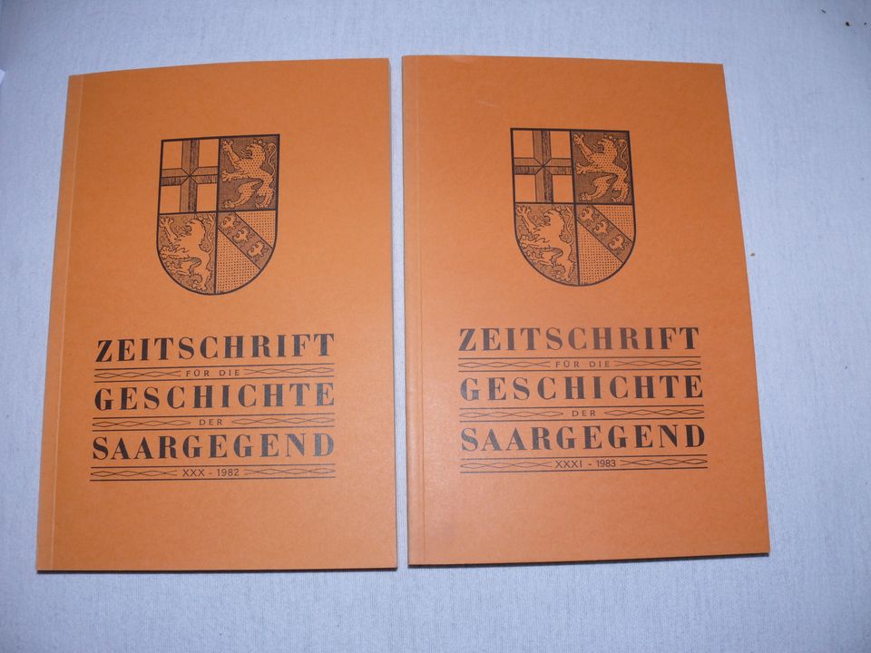 Zeitschrift zur Geschichte der Saargegend 1980 - 2013 SAARGEBIET in Heusweiler
