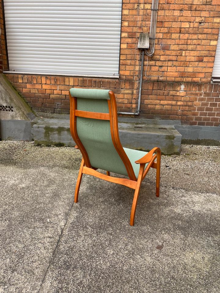 ◤ Lamino Chair fusshocker Vintage Sessel Swedese Design hochlehner Ohrensessel Stuhl Holz Retro Dänisch Danish in Berlin