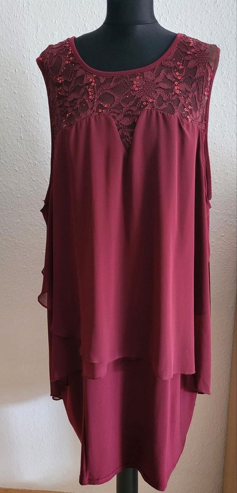 Bodyflirt Lagenkleid bordeaux-rot Gr.52-54 in Sonthofen