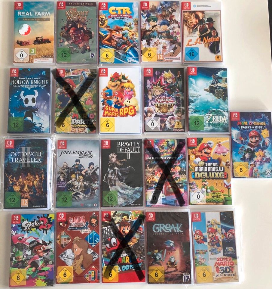 Nintendo Switch Spiele Spielesammlung Mario Zelda Splatoon in Wachtberg