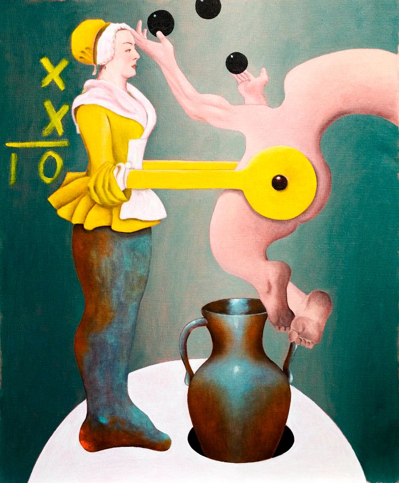 Fred Nottebrock ... d = 10 ... Ölgemälde Surrealismus in Hannover